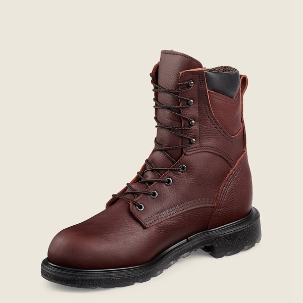 Red Wing Work Boots Supersole® 2.0 - 8-inch Waterproof Soft Toe - Burgundy - Mens GJY560321